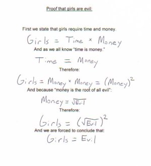 Math is Girls=Money
