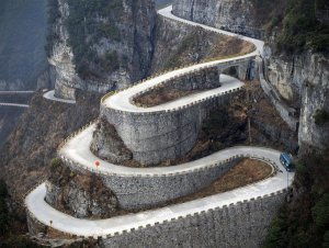 Hairping highway in Austria