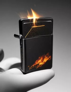 Zippo Ad: Lighter in Action