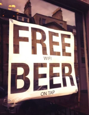 Clever Pub Advertising: Free Beer or Free Wi-Fi?
