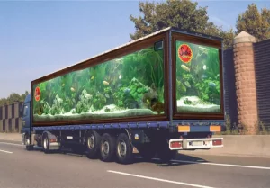 Ocean of Creativity: The Sushi Truck Advertisement - A Mobile Aquarium Marvel